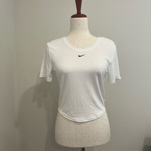 NWT Nike Sportswear Chill Knit Tight Scoop-Back Mini-Rib Top Cream Medium